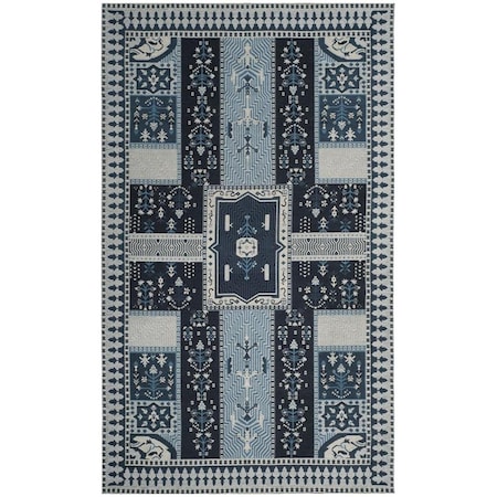 Safavieh Classic Vintage Power Loomed Small Rectangle Area Rug Navy & Light Blue - 3 x 5 ft. CLV512A-3